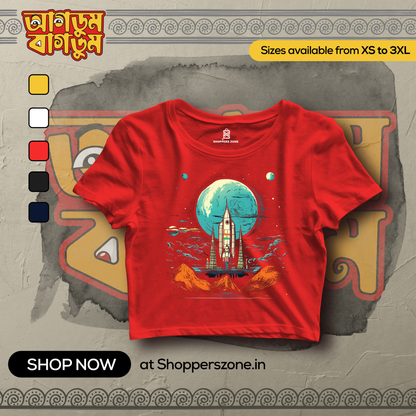 Chandrayan Mission Crop Top - www.agdumbagdum.in