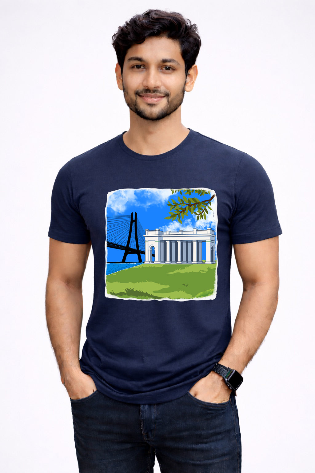 Bengali Round Neck Tshirt-www.agdumbagdum.in