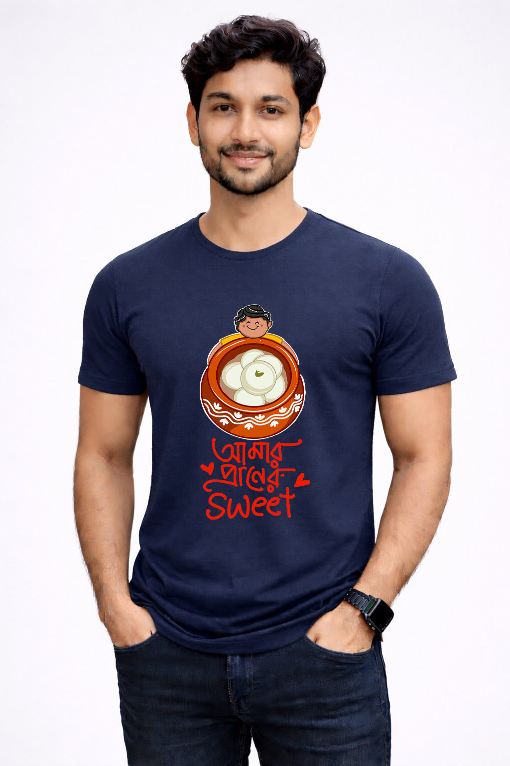 Bengali Round Neck Tshirt-www.agdumbagdum.in