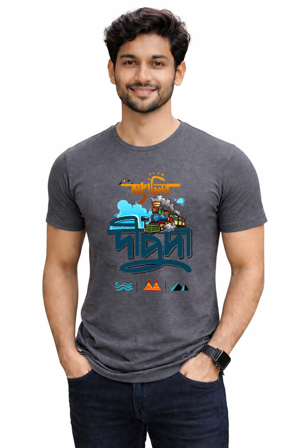 Bengali Round Neck Tshirt-www.agdumbagdum.in