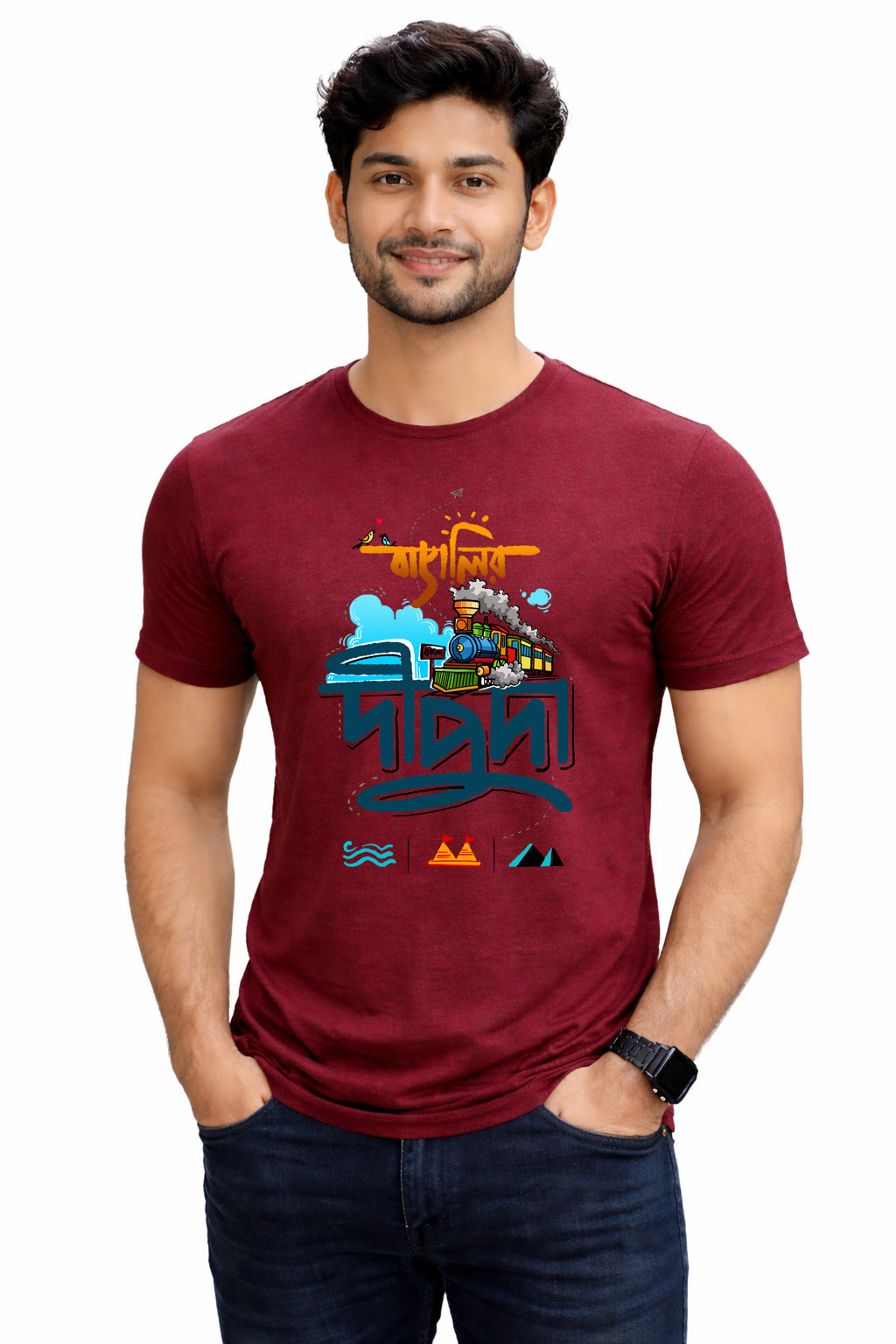 Bengali Round Neck Tshirt-www.agdumbagdum.in