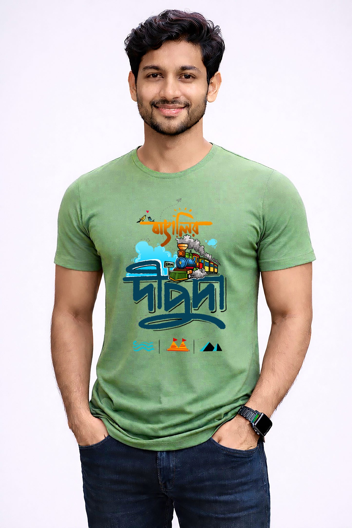 Bengali Round Neck Tshirt-www.agdumbagdum.in