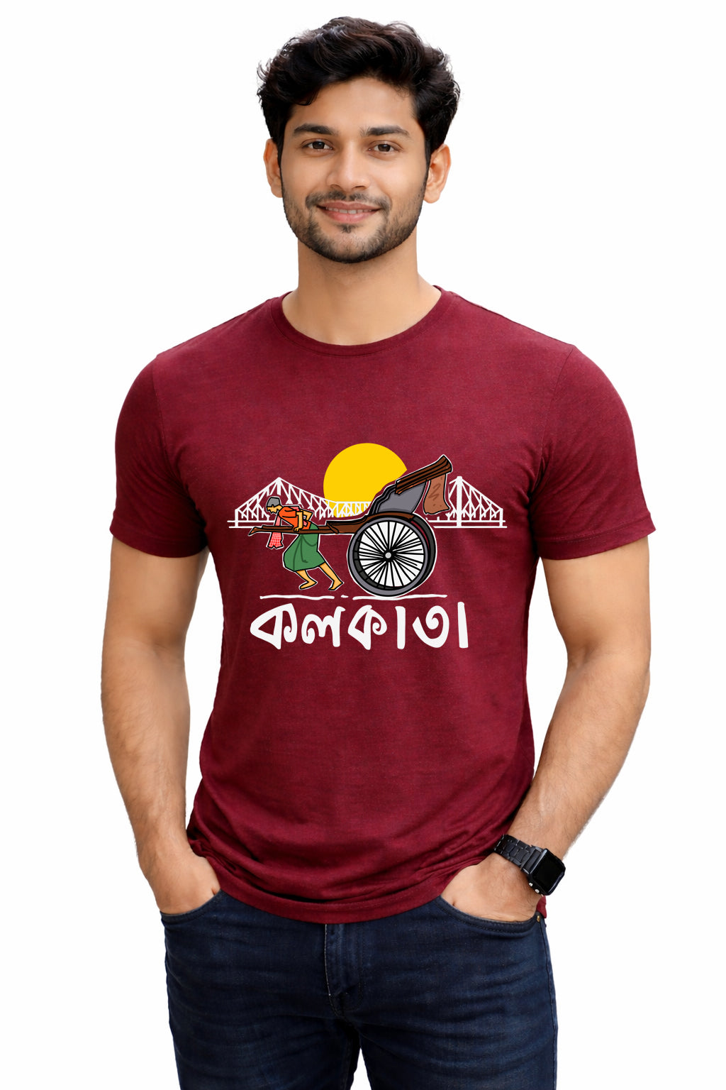 Bengali Round Neck Tshirt-www.agdumbagdum.in