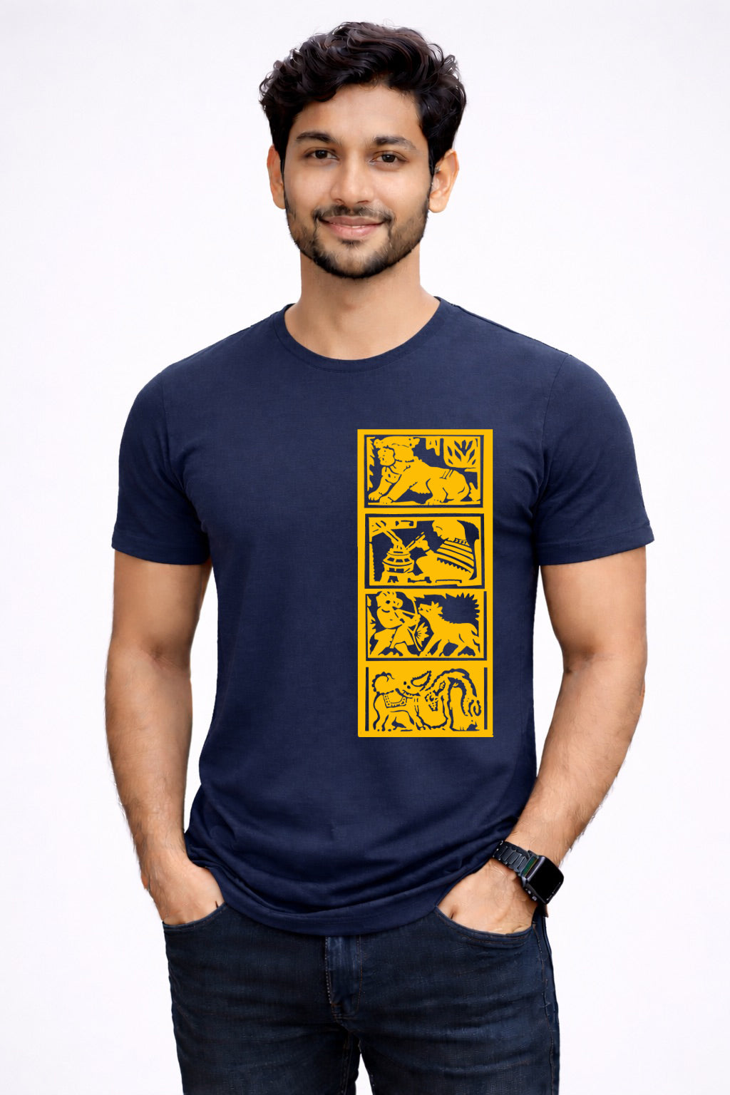 Bengali Round Neck Tshirt-www.agdumbagdum.in
