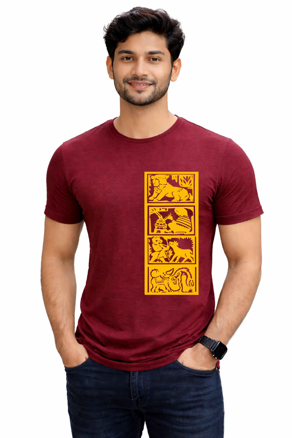 Bengali Round Neck Tshirt-www.agdumbagdum.in