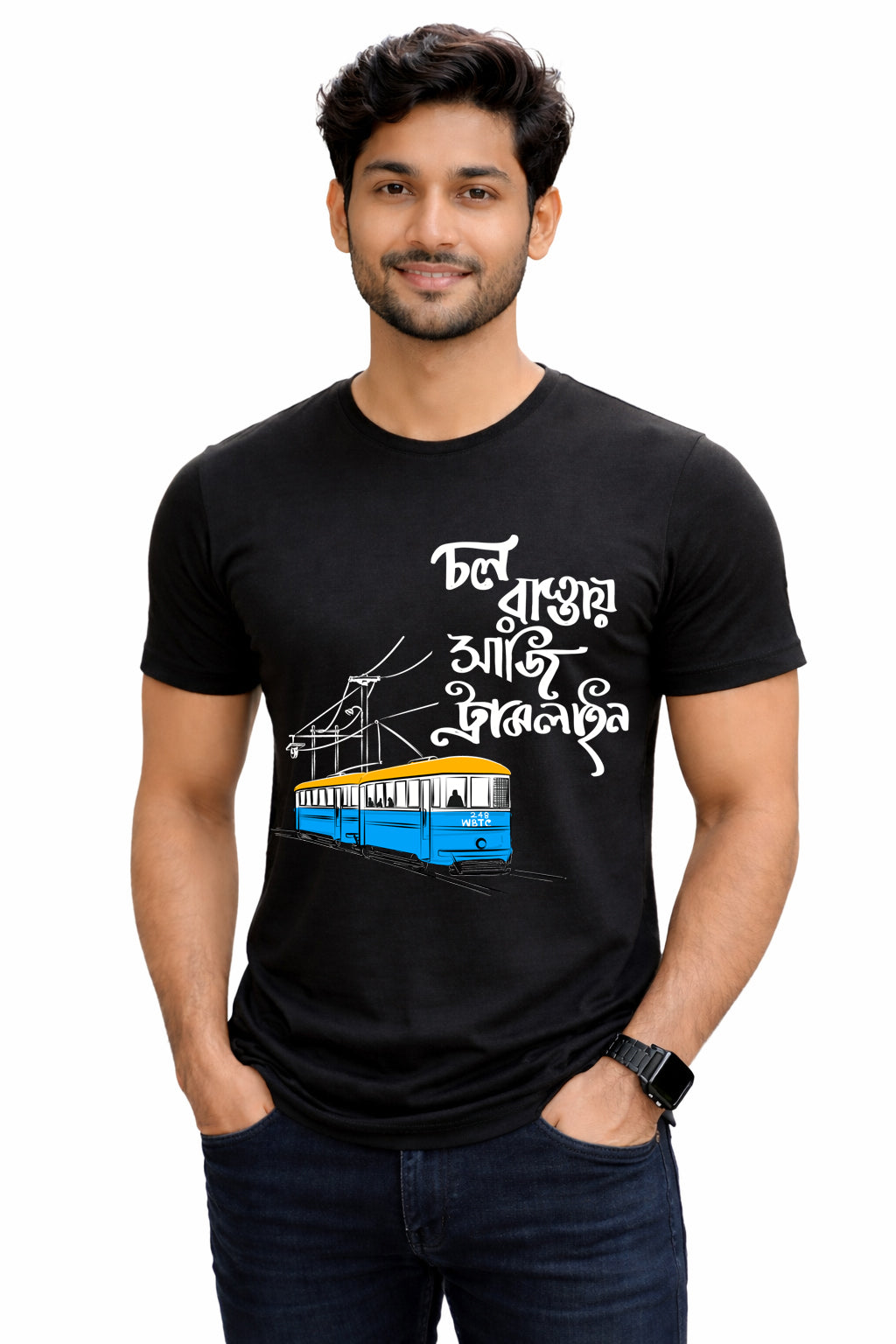 Bengali Round Neck Tshirt-www.agdumbagdum.in