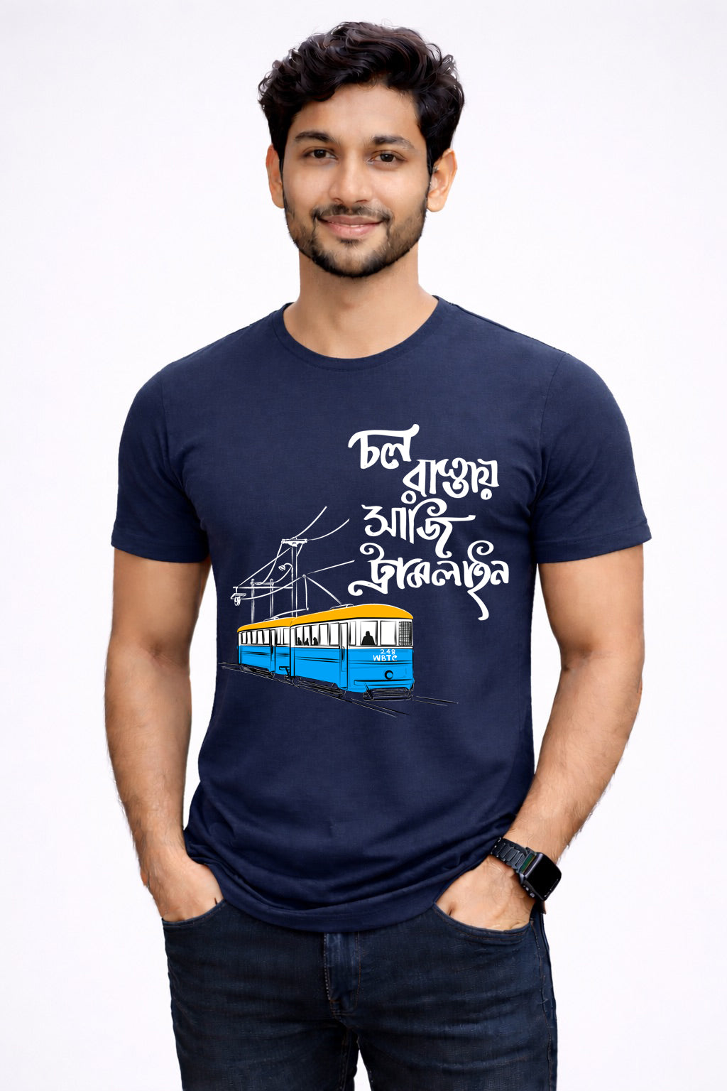 Bengali Round Neck Tshirt-www.agdumbagdum.in