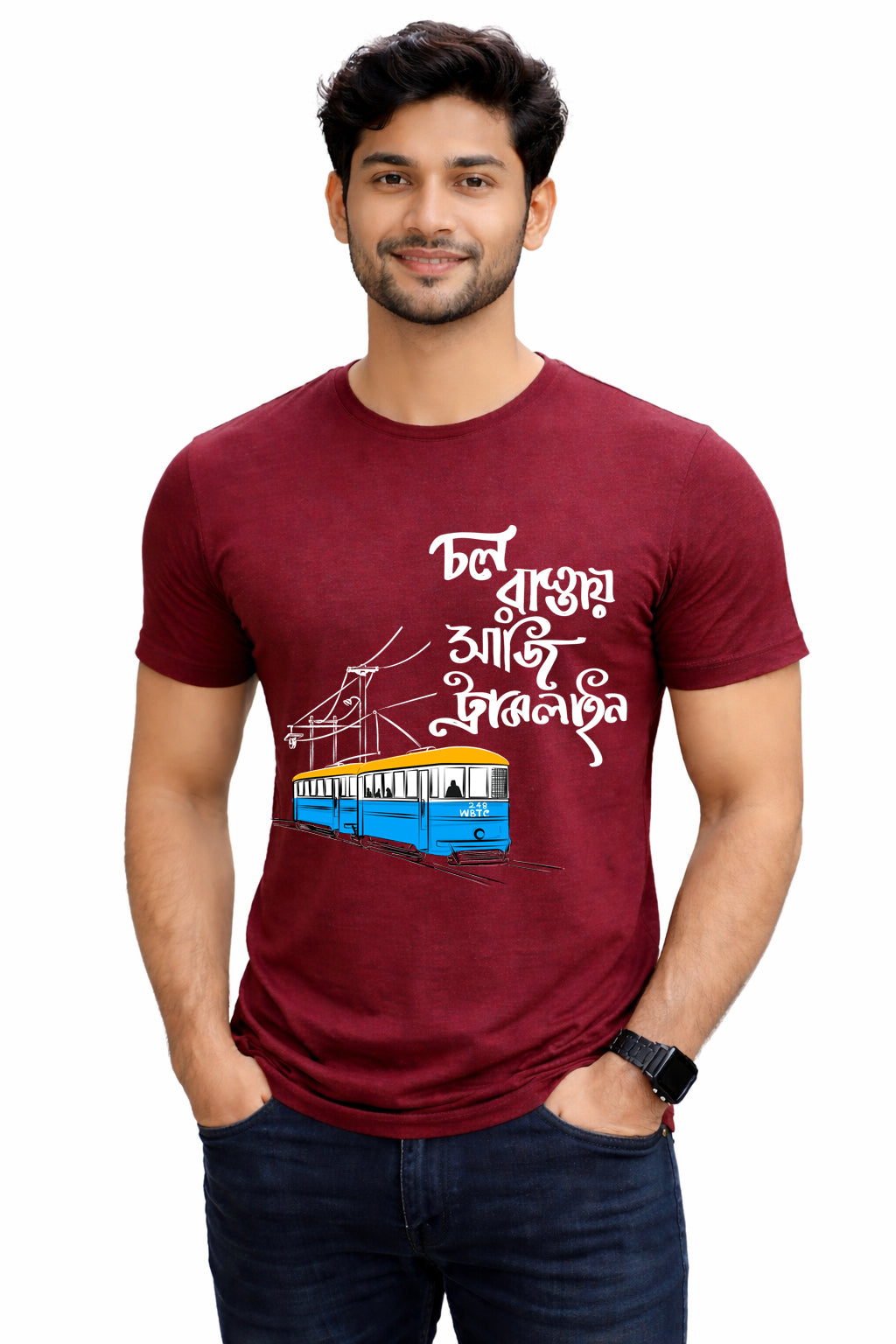 Bengali Round Neck Tshirt-www.agdumbagdum.in